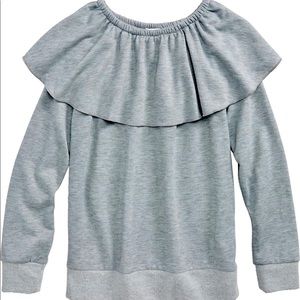 Splendid Ruffle French Terry Sweatshirt